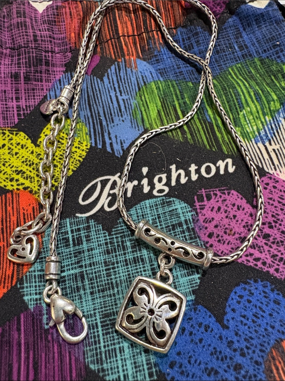 Brighton Hamilton Butterfly Silver Filigree Pendant Necklace